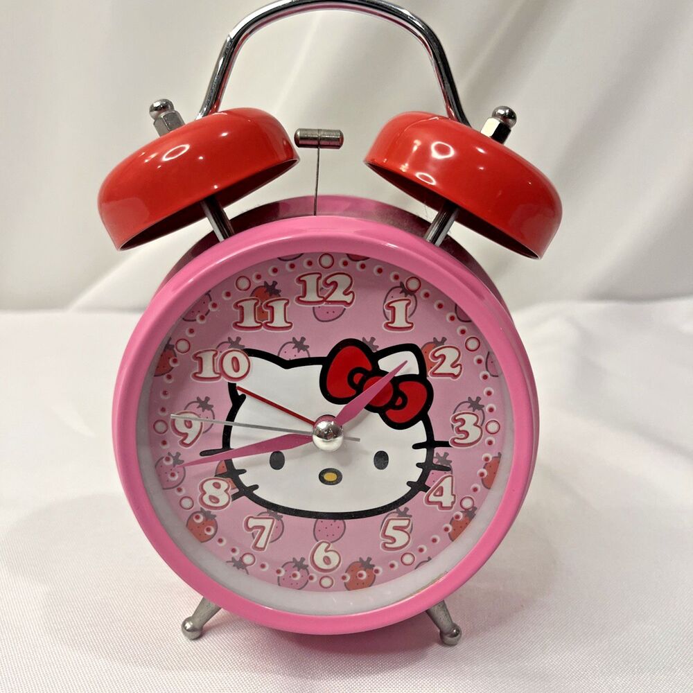 Sanrio Hello Kitty Strawberry Twin Bell Alarm Clock